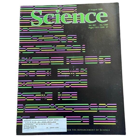 AAAS Science Magazine u Vol 281 No 5380 August 21 1998 DNA Sequence - Picture 1 of 3